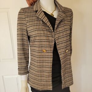 Womens Plaid Blazer